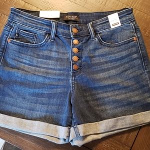 NWT Judy Blue size L high waisted shorts!